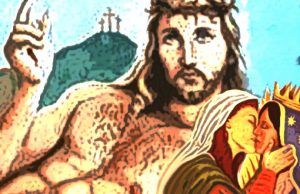 Jesucrista y La Guadalupana bajo el Tepeyac