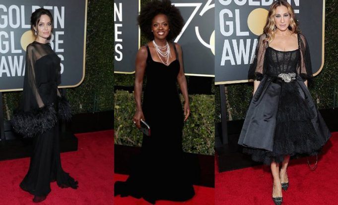 Visten de negro el los Golden Globes para protestar contra el acoso sexual